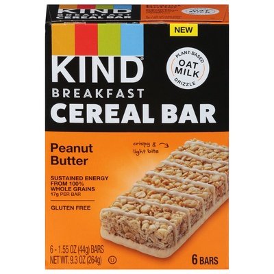 Kind Cereal Bar Breakfast Peanut Butter 6/6/1.55 [UNFI #2903086] [ebt]