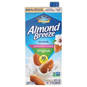 Almond Breeze Almondmilk Unsweetned Original 12/32 OZ [UNFI #0750976] [ebt]