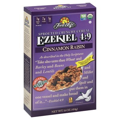 Food For Life Cereal Sprouted Crunchy Cinnamon Raisin 6/16 OZ [UNFI #0447193] [ebt]
