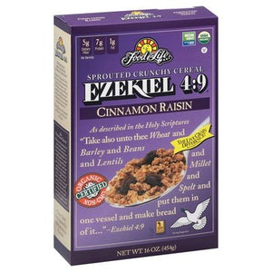 Food For Life Cereal Sprouted Crunchy Cinnamon Raisin 6/16 OZ [UNFI #0447193] [ebt]