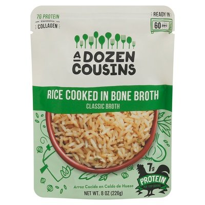 A Dozen Cousins Rice Cooked In Bone Broth Classic 6/8 OZ [UNFI #2773885] [ebt]