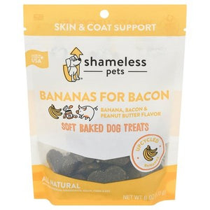 Shameless Pets Dog Treats Soft Baked Bananas for Bacon 6/6 OZ [UNFI #2545457]