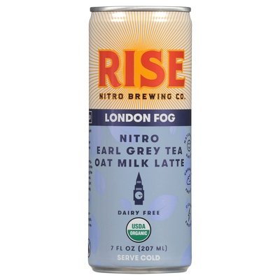 Rise Brewing Co  Nitro Earl Grey Tea Oat Milk Latte Dairy Free London Fog 12/7 OZ [UNFI #2601995] [ebt]