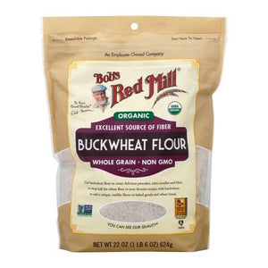 Bobs Red Mill Flour Organic Whole Grain Buckwheat 4/22 OZ [UNFI #2486363] [ebt]