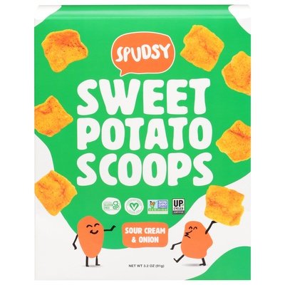 Spudsy Sweet Potato Scoops Sour Cream & Onion 8/3.2 OZ [UNFI #2945293] [ebt]