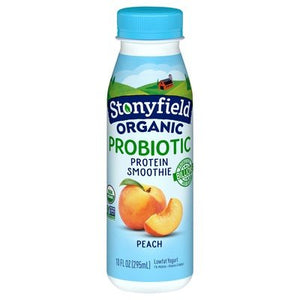Stonyfield Organic Protein Smoothie Probiotic Peach 12/10 OZ [UNFI #0167171] [ebt] T
