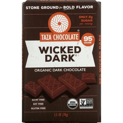 Taza Chocolate Dark Chocolate Organic Wicked Dark 10/2.5 OZ [UNFI #1689546] [ebt] T