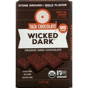 Taza Chocolate Dark Chocolate Organic Wicked Dark 10/2.5 OZ [UNFI #1689546] [ebt] T