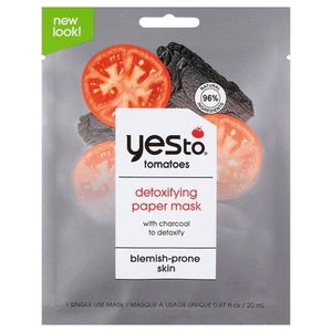 Yes To Paper Mask Detoxifying Blemish-Prone Skin 6/.67 OZ [UNFI #2007284] T