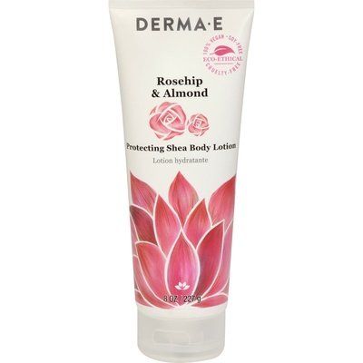 Derma E Body Lotion Protecting Shea Rosehip & Almond 8 OZ [UNFI #2269140] T