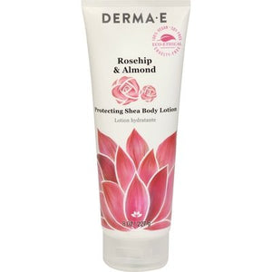 Derma E Body Lotion Protecting Shea Rosehip & Almond 8 OZ [UNFI #2269140] T
