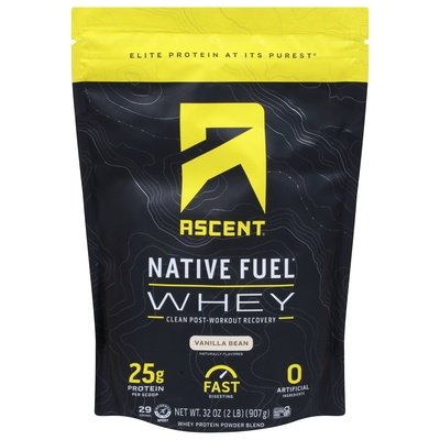 Ascent Whey Protein Powder Blend Vanilla Bean 2 LB [UNFI #2303576] T