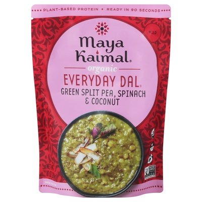 Maya Kaimal Everyday Dal Organic Green Split Pea Spinach & Coconut Mild 6/10 OZ [UNFI #2202950] [ebt]