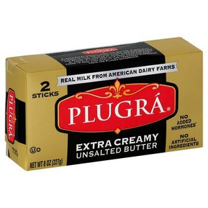 Plugra Butter Unsalted Extra Creamy 12/8 OZ [UNFI #2899565] [ebt]