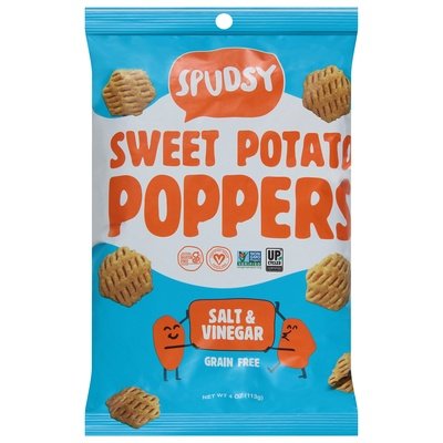 Spudsy Sweet Potato Poppers Salt & Vinegar Grain Free 9/4 OZ [UNFI #2998946] [ebt]