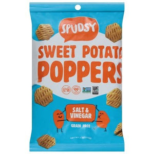 Spudsy Sweet Potato Poppers Salt & Vinegar Grain Free 9/4 OZ [UNFI #2998946] [ebt]