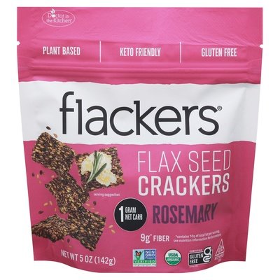 Dr In The Kitchen Crackers Rosemary Flax Seed 6/5 OZ [UNFI #2357606] [ebt]
