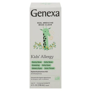 Genexa Kids Allergy Agave Syrup Liquid Ages 6+ 4 OZ [UNFI #3017571] T