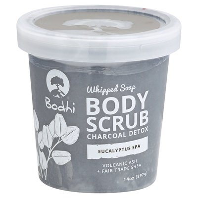 Bodhi Body Scrub Whipped Soap Charcoal Detox 14 OZ [UNFI #2250033] T