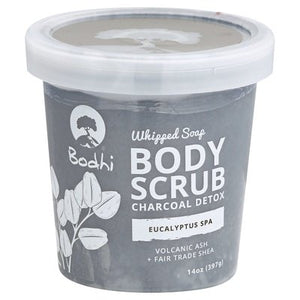 Bodhi Body Scrub Whipped Soap Charcoal Detox 14 OZ [UNFI #2250033] T