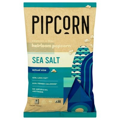 Pipcorn Popcorn Heirloom Sea Salt Crunchy & Mini 12/4 OZ [UNFI #1731686] [ebt]