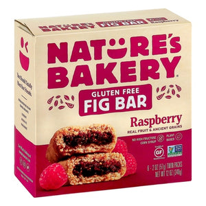 Natures Bakery Fig Bar Gluten Free Raspberry 6 Twin Packs 6/6/2 OZ [UNFI #2136265] [ebt]