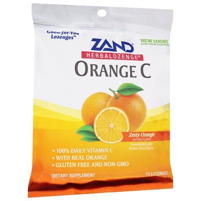 Zand Orange C Zesty Orange Lozenges 12/15 Ct [UNFI #0978254] T