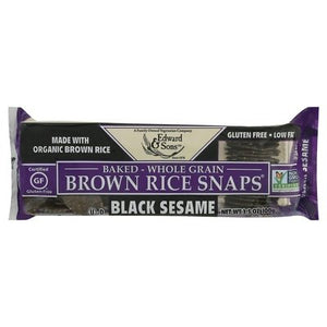 Edward & Sons Brown Rice Snaps Black Sesame 12/3.5 OZ [UNFI #570556] [ebt]