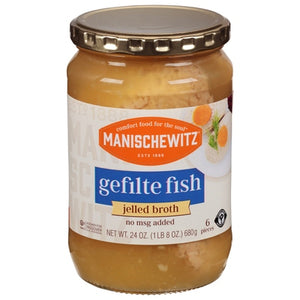 Manischewitz Gefilte Fish Jelled Broth 12/24 OZ [UNFI #0864827] [ebt]