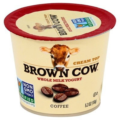 Brown Cow Yogurt Whole Milk Coffee Cream Top 12/5.3 OZ [UNFI #2068609] [ebt]