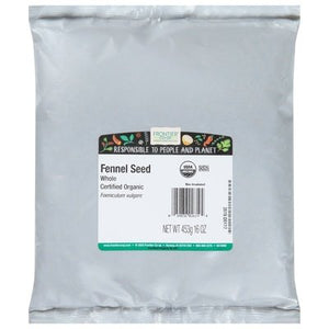 Frontier Nat Prod Co-Op Fennel Seed Organic Whole 1 Lb [UNFI #0448548] [ebt]