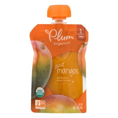 Plum Organics Baby Food Organic Just Mangos Stage 1 6/3.5 OZ [UNFI #1144088] [ebt]
