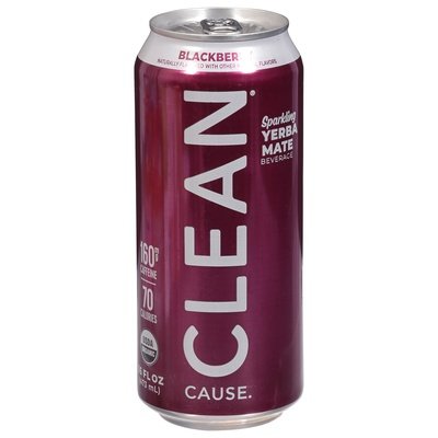 Clean Cause Yerba Mate Beverage Sparkling Blackberry 12/16 OZ [UNFI #2406767] [ebt]