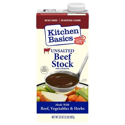 Kitchen Basics Beef Stock Unsalted 12/32 OZ [UNFI #0528000] [ebt]
