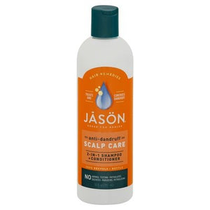 Jason Natural Products Shampoo + Conditioner 2-In-1 Scalp Care Anti-Dandruff 1/12 OZ [UNFI #1172337] T