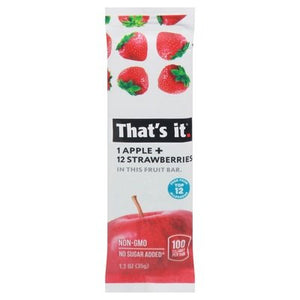 Thats It Fruit Bar Apple + Strawberries 12/1.2 OZ [UNFI #1551282] [ebt]