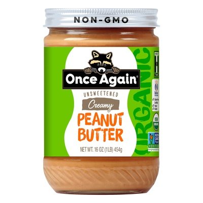 Once Again Peanut Butter Organic Creamy Unsweetened 6/16 OZ [UNFI #2615094] [ebt]