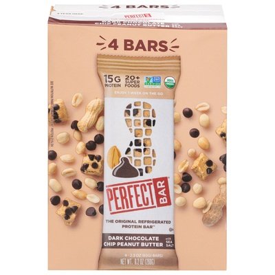 Perfect Bar Protein Bar Dark Chocolate Chip Peanut Butter With Sea Salt 4/4/2.3 OZ [UNFI #2318673] [ebt]