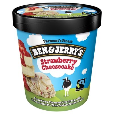 Ben & Jerrys Strawberry Cheesecake 8/1 PINT [UNFI  #2696326]
