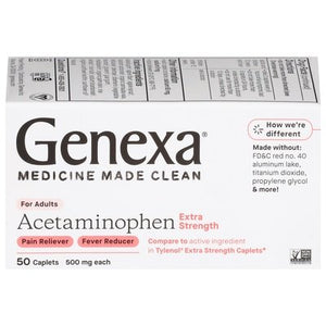 Genexa Acetaminophen Extra Strength For Adults Caplets 50 CT [UNFI #2984599] T