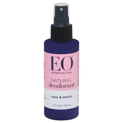 Eo Deodorant Natural Rose & Lemon Essential Oils 4 OZ [UNFI #2513356] T