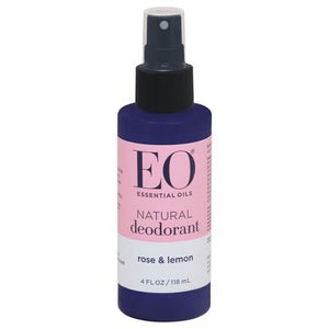 Eo Deodorant Natural Rose & Lemon Essential Oils 4 OZ [UNFI #2513356] T