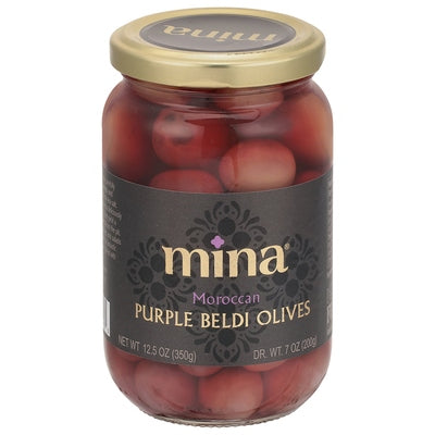 Mina Olives Purple Beldi Moroccan 6/12.5 oz [UNFI #2411809 ] [ebt]