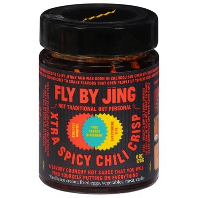 Fly By Jing Hot Sauce Xtra Spicy Chili Crisp 6/6 OZ [UNFI #2930188] [ebt]