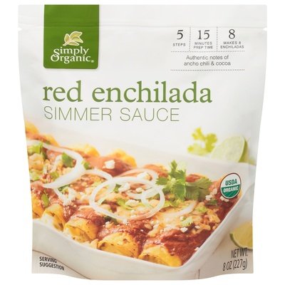 Simply Organic Simmer Sauce Red Enchilada 6/8 OZ [UNFI #2044071] [ebt]