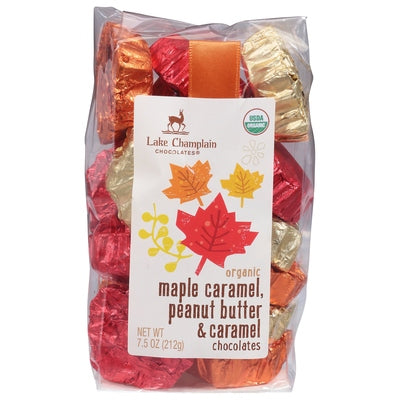 Lake Champlain Chocolates Chocolates Organic Maple Caramel Peanut Butter & Caramel 12/7.5 OZ [UNFI #2718872] [ebt] T