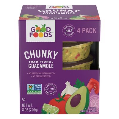 Good Foods Traditional Chunky Guacamole 6/4/2 OZ [UNFI #2842664] [ebt]
