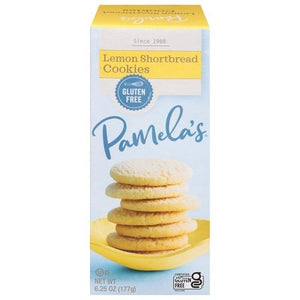 Pamelas Cookies Shortbread Lemon 6/6.25 OZ [UNFI #2361459] [ebt]
