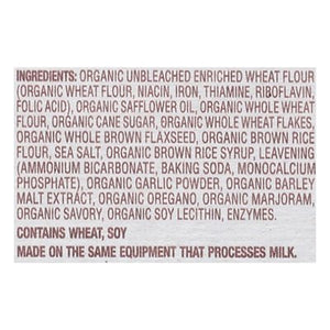 Back To Nature Crackers Organic Stoneground Wheat Roasted Garlic & Herb 6/6 OZ [UNFI #1817964] [ebt]