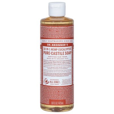 Dr Bronners Soap Pure-Castile 18-In-1 Hemp Eucalyptus 1/16 OZ [UNFI #328906] T